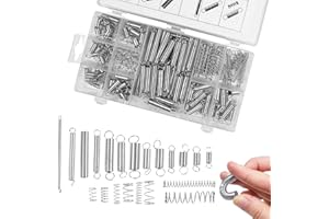 acdokuk 200Pcs Springs Assorted Set, 20 Kinds Metal Coil Springs with Small Compression and Extension Springs Set Box of Assorted Springs Assortment Kit, for Machine DIY or Home Repairs