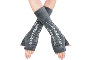 PUREWONDER Damen Armstulpen Samt Handstulpen Design Nr. 14