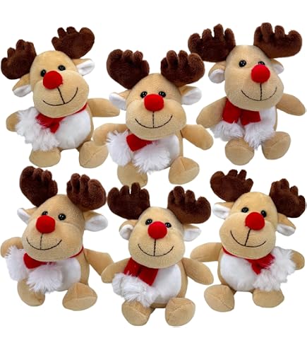 BEMIRO Elch Plüschtier „Mads“ Mit Schal – Ca. 20 Cm Groß, Weiches Kuscheltier Für Weihnachtsdeko Oder Geschenk