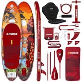 HUIIKE Tabla Paddle Surf Hinchable 10' y hasta 130 kg con Accesorios | SUP Convertible en Kayak con Remo, Inflador, Quillas,