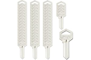 DERJDISF Llave En Blanco, La Herramienta de Repuesto Nuevo Sin Cortar con 27mm Longitud 2 Ranuras - Un Paquete de 50uds para una solución Integral