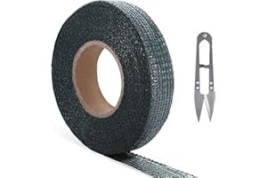 SHINHERYEE 1 Rolle Pflanzenbinder Baumanbinder, Baumbinder Pflanzenband, 3cmx50m Baumbefestigung Bindeband, Juteband Garten Juteband Grün, für Garten Zum Fixieren Und Binden Von Bäumen