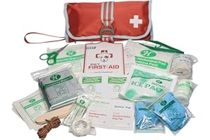 Kurgo Kit di Pronto Soccorso per Cani, Portatile, Kit Medico per Animali Domestici, 50 Pezzi, Misura Unica, Colore Paprika