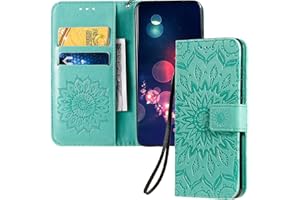 QIWEIQING Compatible con Funda Huawei P30 Lite con Tapa,Funda Movil Huawei P30 Lite,Funda Libro Huawei P30 Lite Carcasa Magnético Funda para Huawei P30 Lite Sunflower Green KT