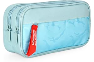 Maomaoyu Astuccio Scuola Grande Capacità con 3 Cerniera Scomparti, Portapenne Multifunzione Astucci per Ragazzo e Ragazza（Azzurro）