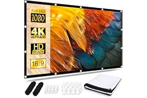 Osoeri Écran de Projection Portable Pliable Extérieur 120 Pouces, 16: 9 HD, Double Face Anti-Plis Projection pour Vidéoprojecteurs, Écran pour Cinéma Maison, Fête, Nuit de Cinéma, Commercial