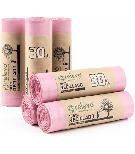 Sacs Poubelle 30L Parfum Fraise-Framboise - Lot De 15 | Extra Résistants Et Parfumés
