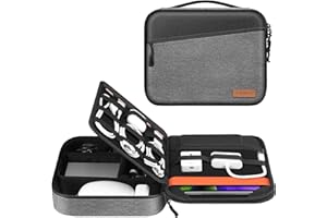 FINTIE Electronic Organiser Bag, FINPAC Portable Accessories Storage for Cable/Cord/Charger/Phone/USB/SD Card, Portfolio Tablet Sleeve Carrying Case for iPad Pro 11/10.9"&10.5" iPad Air/10.2" iPad/9.7" iPad