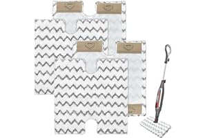 GFRED 4PCS Steam Mop Pads Replacement Compatible With Shark Klik n'Flip S6001UK S6003UK、S6005UK Steam Mop Corded Steam Pocket Mop