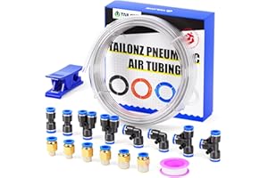 TAILONZ PNEUMATIC Clean 12mm OD 8mm ID Poliuretano PU Manguera de Aire Tubo Kit 10 Metros 32.8ft