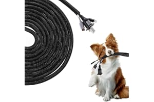 simarro Wąż kablowy, czarny, 5 m, do przycięcia, samozamykający, kratka ochronna na kabel, 9 mm, elastyczny, ochrona kabla dla psa, kota, zarządzanie kablami, na biurko, TV, komputer