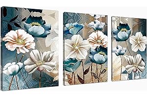 shixpiov Malen nach Zahlen für Erwachsene Lotusblume Anfänger 3per (30cm W x 40cm H), ohne Rahmen, DIY Geschenk Leinwand Ölmalerei Acrylfarben Kits Zeichnung Malerei mit Zubehör für Home Decor