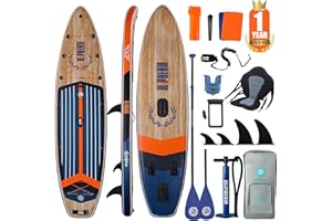 Niphean (Extra Large) Inflatable Paddle Board, SUP for 2+1 People/Family, Stand Up Paddle Board with (Beginner Friendly) Balanced Wing, Waterproof Phone Pouch, Paddle Boards for Adults, Gift Ideas