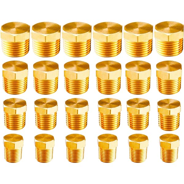 Legines Brass Hex Head Pipe Cap Assortment Kit, Bahrain