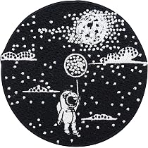 Aufbügel-Patch „Astronaut Auf Rakete“ – Weltraum-Motiv, Waschmaschinenfest, Für Jacken, Rucksäcke & Mehr