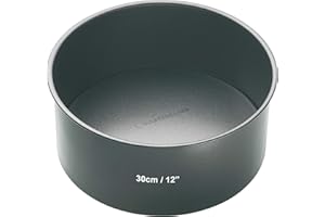 MASTER CLASS KitchenCraft Duża Okrągła Tortownica MasterClass, Luźna Podstawa, Powłoka Nieprzywierająca, 30 × 30 × 9 cm - Kolor Szary