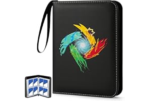 UNIGUARDIAN Raccoglitore Carte Pokemon, Album per Carte Pokemon, 55 Pagine Porta Carte per Giochi di Carte collezionabili, Libro per Cards Trainer può Contenere 440 Carte