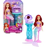 Mattel Disney Prensesi oyuncakları, kuyruğu &ccedil;ıkarılabilir Ariel Vanity Pop deniz kızı bebek, tekrarlanabilir 5 s&uuml;rprize sahip