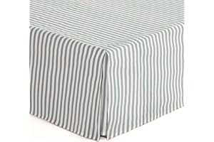 GAMUSI Copridivano 120x190 / 200 cm Copri Somier per Letto 120 cm - Colore Righe Acqua