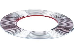 HR-IMOTION Chrom-Zierleiste - Flach - 3,5mm x 10mtr - inkl. 3M Klebeband