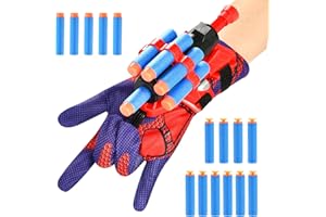 ZAZOOT 1 Set Spiderman Web Shooter, Spider Launcher Handschuhe, Spiderman Spielzeug,Handschuhe Kinder, Spiderman Web Shooter