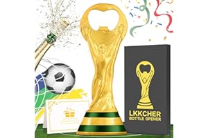 LKKCHER Trofeo Apribottiglie per Birra, Regali per gli Appassionati di Calcio Trofeo d'oro, Festa del Papa Idee Regalo, Regali Natale Uomo Donna, Idee Regalo Uomo Donna Compleanno, Regalo Uomo Donna