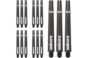 Unicorn Tiges de fléchettes | Gripper 3 | Nylon Durable | 3, 15 ou 45 tiges | Court 34,4 mm ou Moyen 44,2 mm