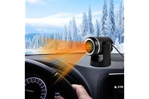 OWNICEE Auto Heizung 12V 150W, Tragbare Autoheizung Heizlüfter 2 in 1 Heizung & Ventilator, N1 Windschutzscheibe Entfroster Demister, Zusatzheizung fürs Auto, 360° Drehbar, Stecker für Zigarettenanzünder