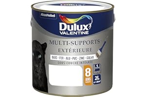 DULUX VALENTINE Peinture Multi-Supports Extérieure - Satin Blanc 2L