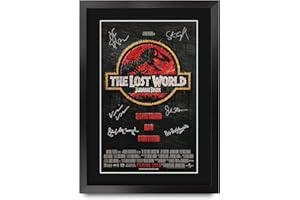 HWC Trading FR A3 Jurassic Park 2 Poster stampato con foto e autografo, per i fan di cimeli e di film, formato A3, con cornice