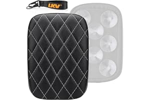 LKV 10.63 ″ Motorcycle Rear Passenger Seat Pillion Cushion Pad with 8 Suction Cups Stitching White Line Replacement for Harley Sportster 883 1200 Dyna Bobber Custom Chopper
