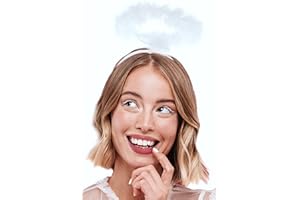 Balinco Haarreif Heiligenschein weiß | Haarreifen Engel | Christkind - das perfekte Accessoire für Damen & Herren als Ergänzung zum Engelskostüm