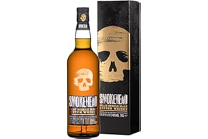 Smokehead Single Malt con Astuccio - Whisky Scozzese Torbato, 40%, Bottiglia in Vetro da 70cl