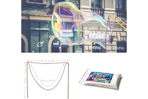 Bubble Brothers Giant Bubble Kit for Kids 1 Bubble Wand and 5 Liters Bubble Solution Big Bubbles For Kids Giant Bubble Set with Bubble Mixture Strong Bubble Mix Wooden Garden Toys