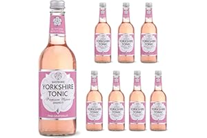 Pink Grapefruit Tonic Water for Gin - Tonic Water w/Natural Quassia Extract, Citric Acid, Sugar, Carbonated Water, & Vitamin C - Mixer for Vodka, Cocktails, Mocktails - Raisthorpe Manor, 500ml, 8-Pk