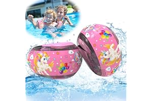 POCSDIS Manguitos Natación para Niños 1-14 Años con 3 Núcleo Espuma PE Aire Independientes, 2 Manguitos Piscina Niño Diseño Antideslizante y Brillante para Actividades Acuáticas, Piscina, Entrenamiento
