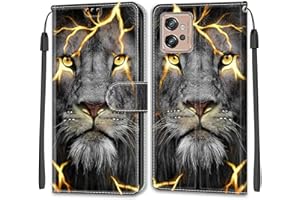 KENHONER for Motorola Moto G32 Case, with [Card Slots] [Kickstand] Premium PU Leather Shockproof Protective Phone Case for Motorola Moto G32