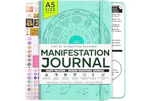 FREEDOM MASTERY 2024 - Agenda de 12 meses para crear tu vida de ensueño, diario personal de agradecimiento, planificador de éxito semanal, tabla de visión y organizador + pegatinas de planificación