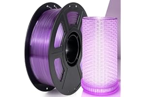 IEMAI Filamento PETG de 1,75 mm, transparente violeta claro PETG para impresora 3D, bobina PETG de 1 kg para impresora 3D, materiales de impresión de filamentos 3D