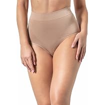 Donna Modellante Guaina Contenitiva A Vita Alta Shapewear Mutande Dimagranti Elastiche Pancera Snellente Body Shaper,Beige-Large