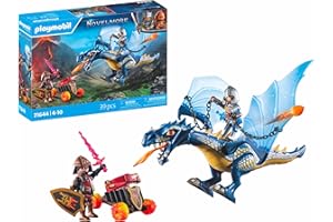 PLAYMOBIL Novelmore 71644 Drache im Gefecht, inklusive eines beweglichen Drachens, Zwei Rittern und Zubehör für epische Abenteuer, actionreiches Spielzeug für Kinder ab 4 Jahren