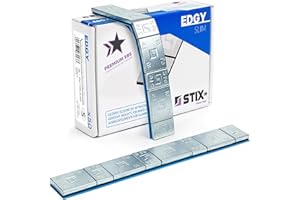 ‎STIX Stix 50 Streifen Klebegewichte Edgy Slim Auswuchtgewichte 60g 4x5g und 4x10g verzinkte Stahlgewichte 3,5mm mit breitem Klebeband für Alufelgen Pkw SUV 3KG