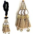 SANDYNAVZ Mirror Design Paranda Parandi Braid Tassles Hair Accessory (Golden) pranda prandi Braid Extension (Gold)_Products_Newp5
