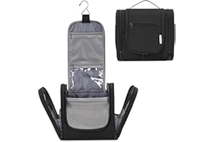 Narwey Kosmetyczka damska i męska, do zawieszenia, dla kobiet i dziewcząt, A-czarny, Kosmetyczka