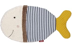 Fehn Gant de toilette Poisson - Jouet de bain pour un bain joyeux - Gant de toilette pour bébé dans la baignoire - tissu éponge doux pour bébés et enfants de 0 mois