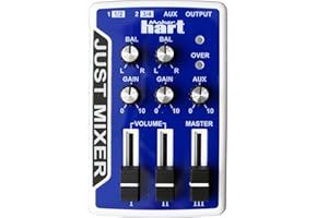 MAKER HART JUST MIXER Table de Mixage Audio - Alimentation Pile/Port USB Table de Mixage Audio Portable de Poche avec 3 Canaux Stéréo (3,5mm) Avec Interrupteur On/Off (Bleu)