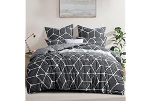 ‎RUIKASI RUIKASI Bettwäsche 220x240 Baumwolle 3 teilig - Baumwollbettwäsche 220 x 240 mit Geometrie Muster, Bettbezug Set 240x220 Cotton mit Reißverschluss