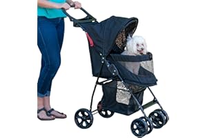 PET GEAR INC Pet Gear Happy Trails Passeggino per gatti e cani, facile da piegare con fodera rimovibile, cestino portaoggetti (PG8030NZJGA)