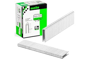 meite Graffette Tipo 90/25 mm a Corona Stretta, 18 Gauge, Graffette Zincate per Graffatrice, Ideali per Tappezzeria, Mobili, Scatole in Legno e Progetti Fai-da-Te – 4.000 Pezzi