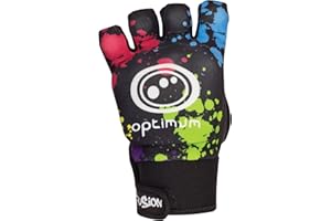 Optimum Winter Half-Finger Hockey Gloves: Thermal, Waterproof, Windproof, Breathable Fingerless Design for Outdoor Running - Multi-Colored